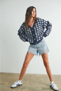 Checkered Blue Cardigan