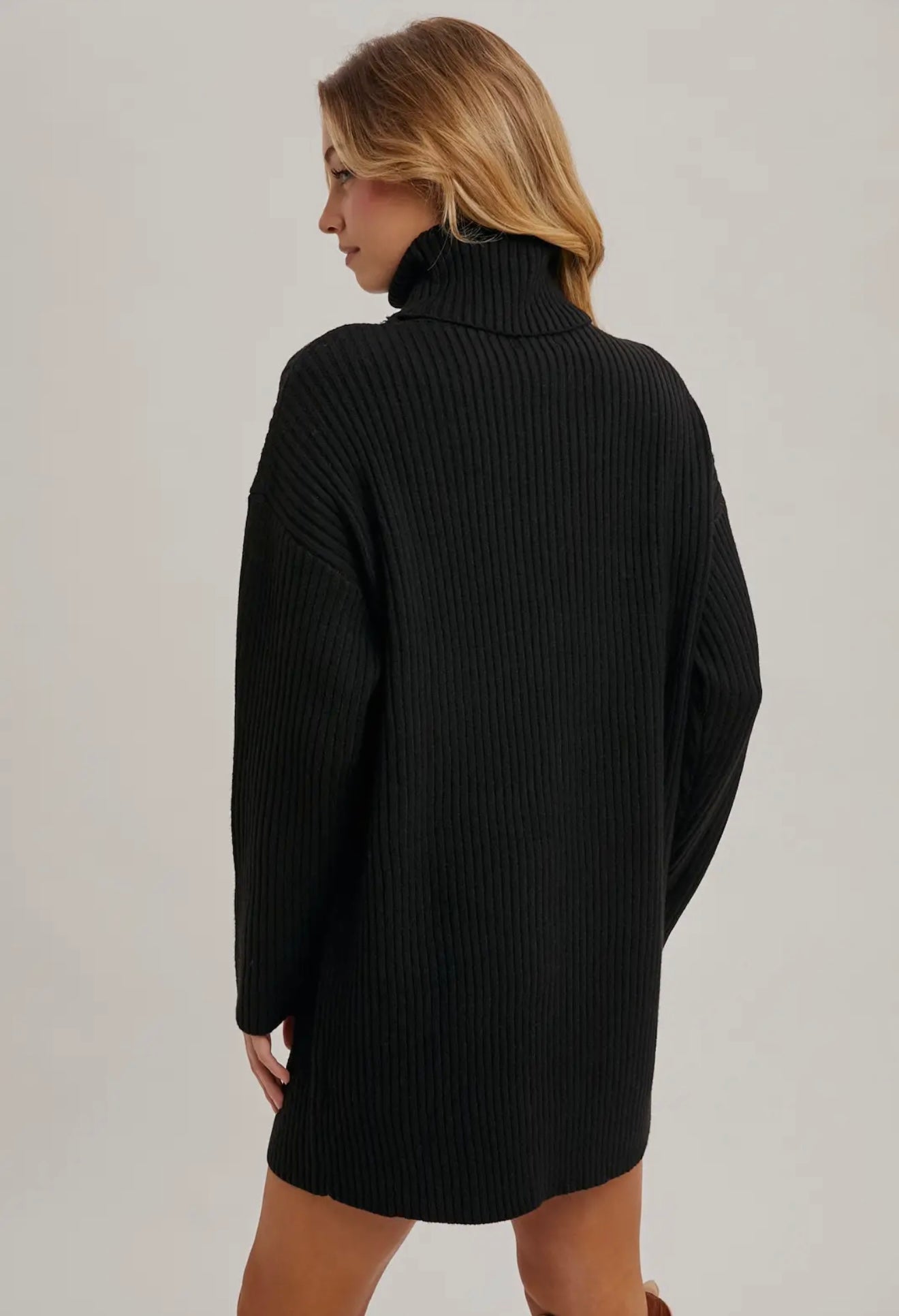 Turtle Neck Sweater Dress
