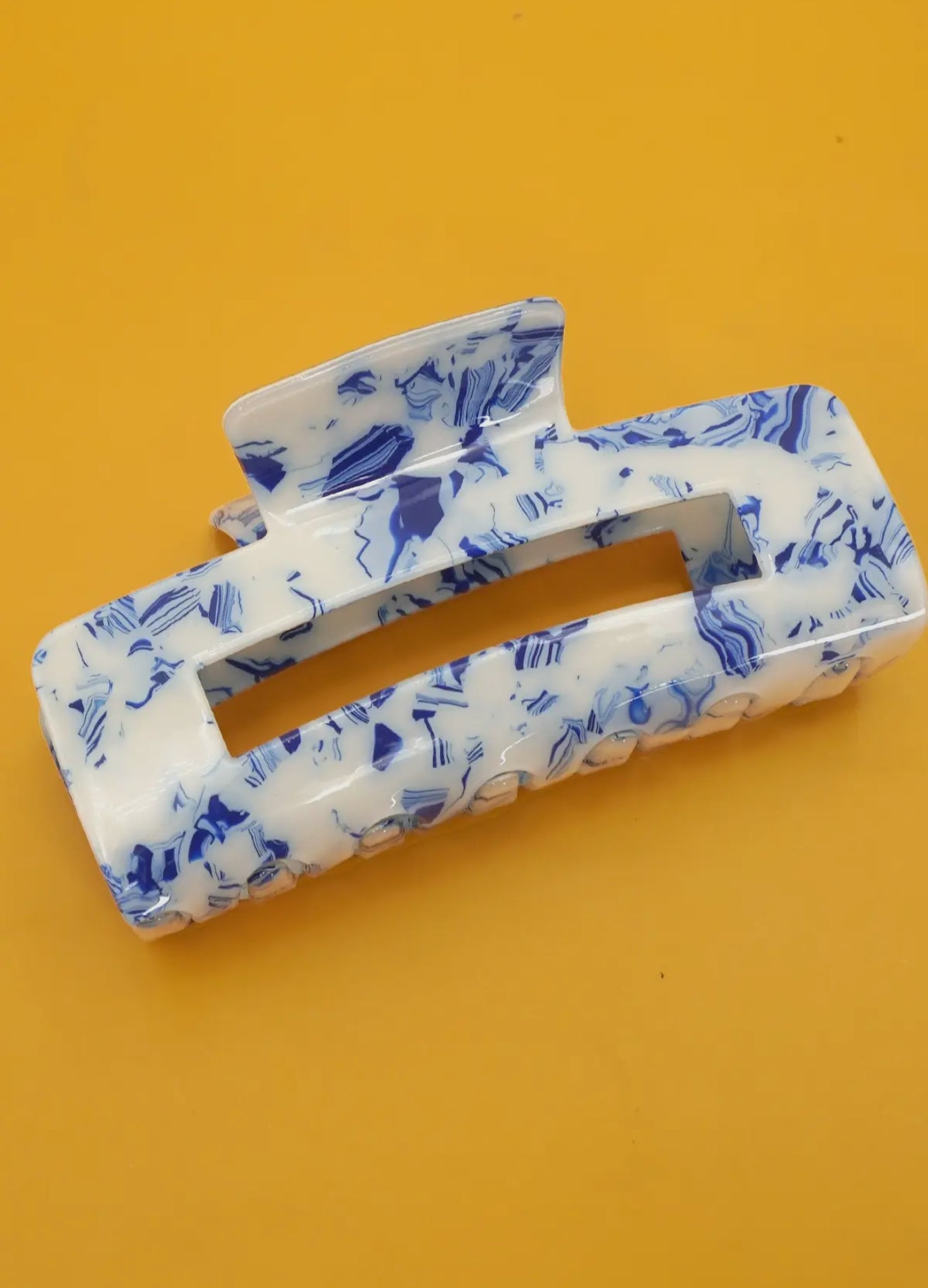Vintage Toile Rectangle Claw Clip
